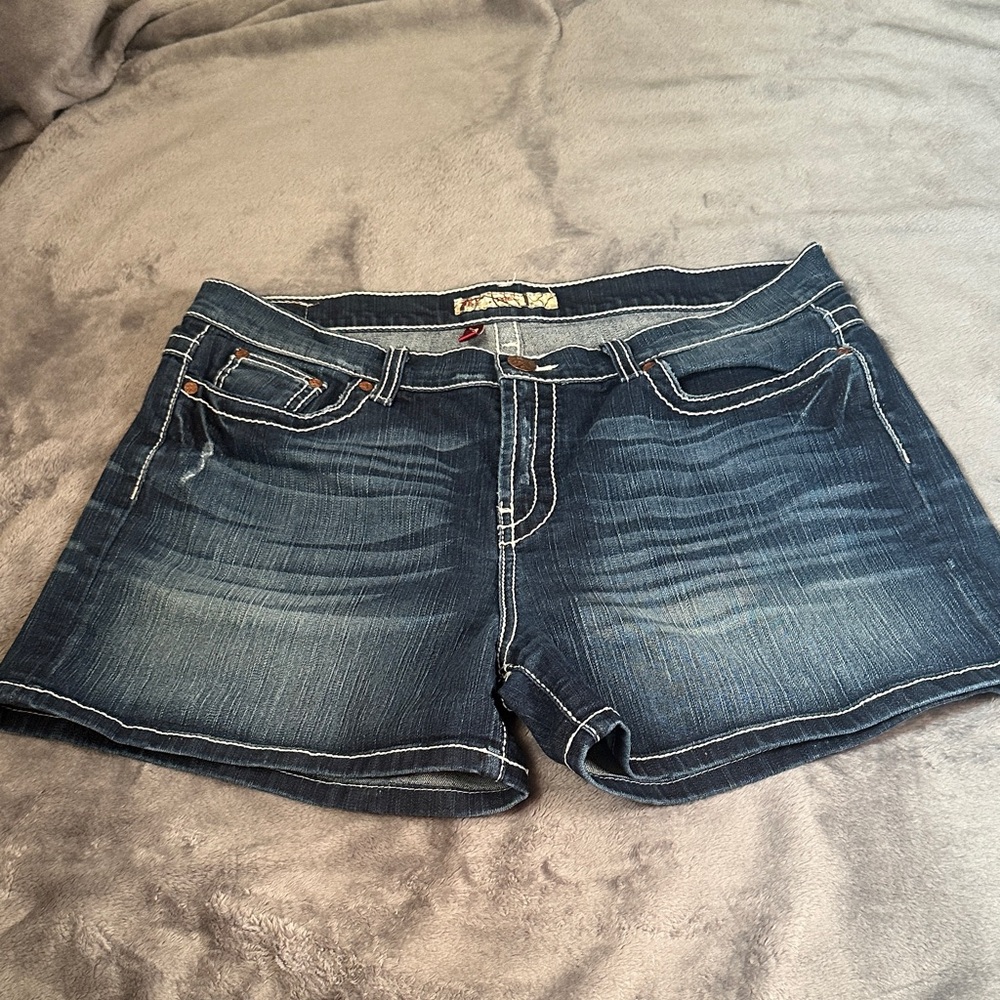 BKE Women's Dark Blue Jean Shorts